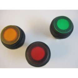 Buton auto rotund de comutare cu revenire si  iluminare -12V